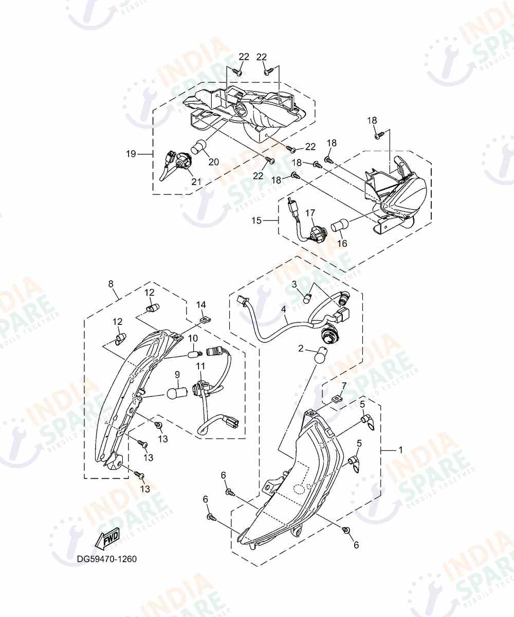 YAMAHA DG59 FASCINO 125CC DRUM Series FLASHER LIGHT